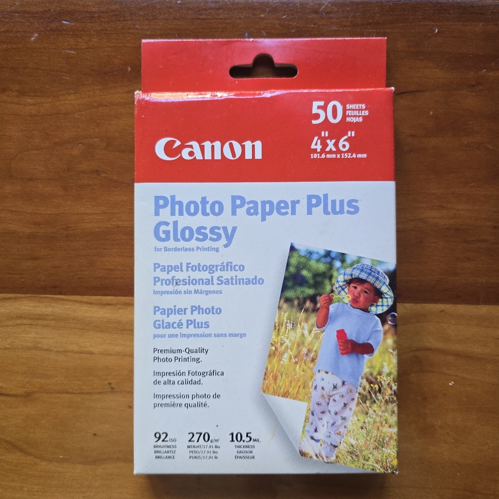 Canon Photo Paper Plus Glossy - 4" X 6" - 50 sheets - Sealed
